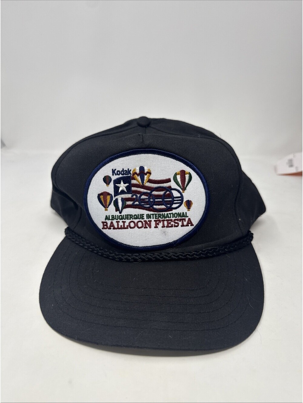 Vintage 2000 Denim Luna Pier Hat Ball Cap Strapback Black Balloon Fest